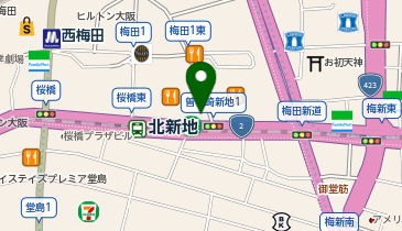 麺処 虎王 梅田1号店の地図画像