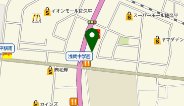 かつや長野佐久店の地図画像