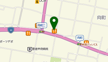 かつや山梨甲府店の地図画像