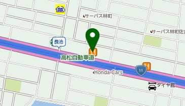 かつや高松東バイパス店の地図画像