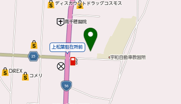 宇和パークレストランの地図画像