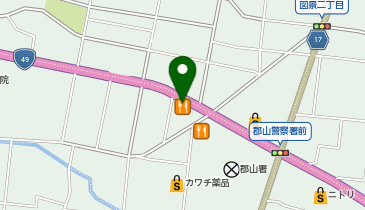 かつや郡山香久池店の地図画像