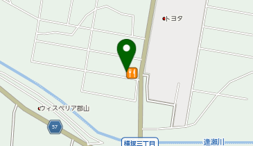 かつや郡山富久山店の地図画像