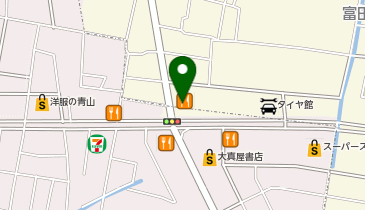 かつや岡山富田店の地図画像