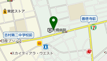 大橋病院の地図画像