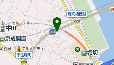 足立共済病院の地図画像