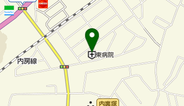 東病院の地図画像