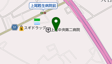 上尾中央第二病院の地図画像