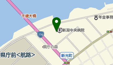 新潟中央病院の地図画像