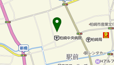 柏崎中央病院の地図画像