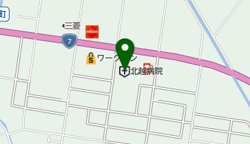 北越病院の地図画像