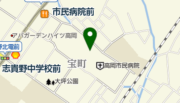 高岡市民病院の地図画像