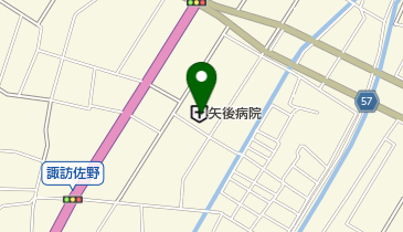 矢後病院の地図画像