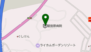 屋宜原病院の地図画像