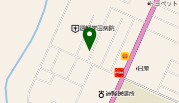 遠軽学田病院の地図画像