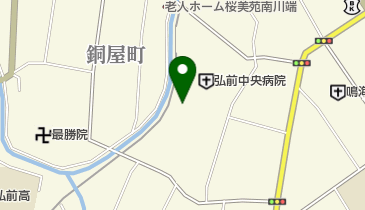 弘前中央病院の地図画像