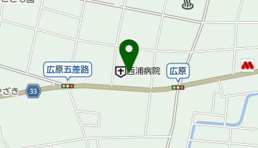 西浦病院の地図画像