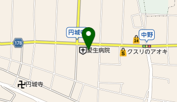 愛生病院の地図画像