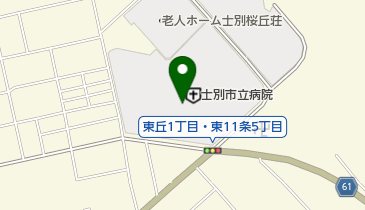 士別市立病院の地図画像