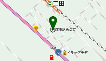 藤原記念病院の地図画像