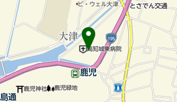 高知城東病院の地図画像