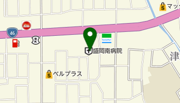 盛岡南病院の地図画像