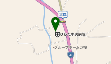 ひらた中央病院の地図画像