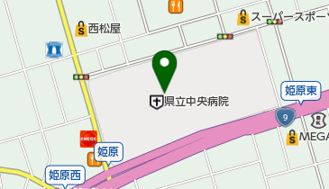 島根県立中央病院の地図画像