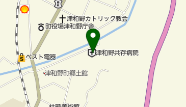 津和野共存病院の地図画像