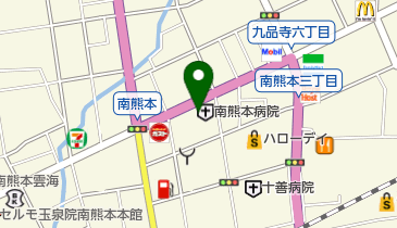 南熊本病院の地図画像