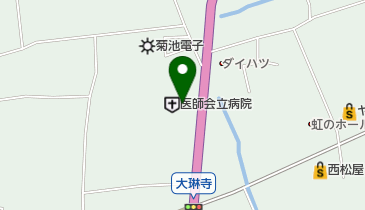 菊池郡市医師会立病院の地図画像