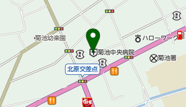 菊池中央病院の地図画像