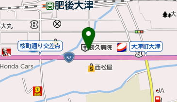 阿梨花病院大津の地図画像