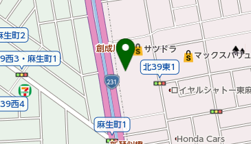 耳鼻咽喉科麻生病院の地図画像