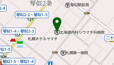 北海道内科リウマチ科病院の地図画像