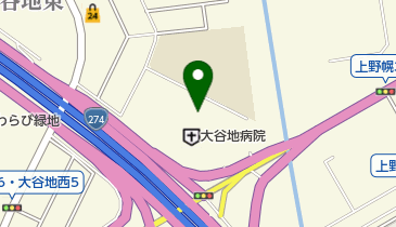 大谷地病院の地図画像
