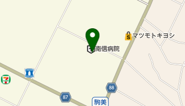 南信病院の地図画像