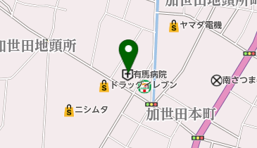 有馬病院の地図画像