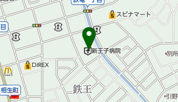 新王子病院の地図画像