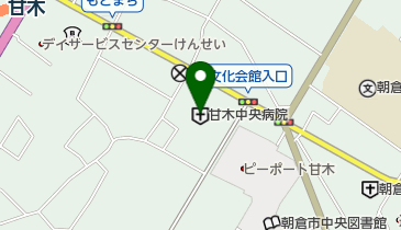 甘木中央病院の地図画像