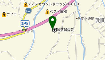 蜂須賀病院の地図画像