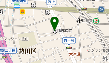 服部病院の地図画像