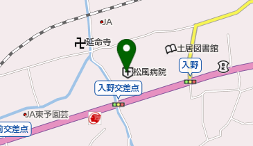 松風病院の地図画像