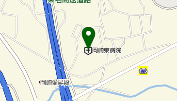 岡崎東病院の地図画像