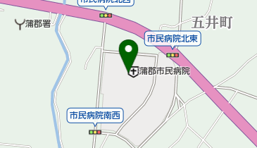 蒲郡市民病院の地図画像