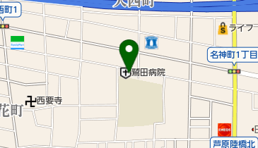 わしだ病院の地図画像