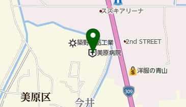 美原病院の地図画像