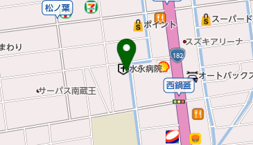 水永リハビリテーション病院の地図画像