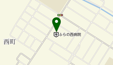 ふらの西病院の地図画像