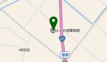 ふくの若葉病院の地図画像